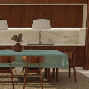 Tovaglia felpata cerata IDROREPELLENTE a fantasia fiore tone on tone