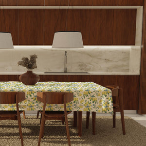 Tovaglia felpata cerata IDROREPELLENTE a fantasia limoni