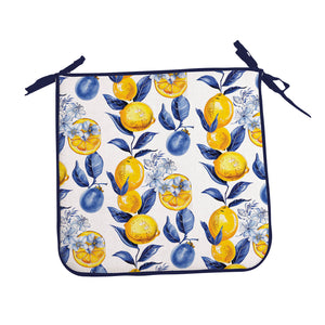 Set di 4 cuscini quadrati per sedia con motivo limoni