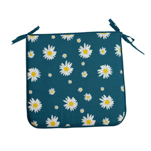 Set di 4 cuscini quadrati per sedia con motivo margherita