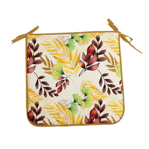 Set di 4 cuscini quadrati per sedia con motivo fogliame