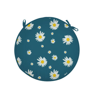 Set di 4 cuscini rotondi per sedia con motivo margherita