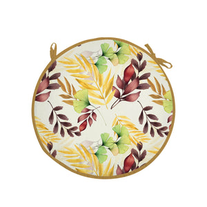 Set di 4 cuscini rotondi per sedia con motivo fogliame