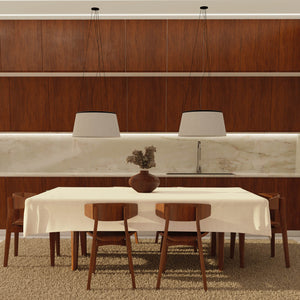 Tovaglia in tessuto tinta unita crema