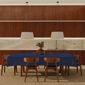 Tovaglia in tessuto tinta unita blu