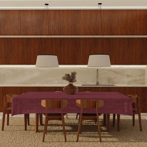 Tovaglia in tessuto tinta unita bordeaux