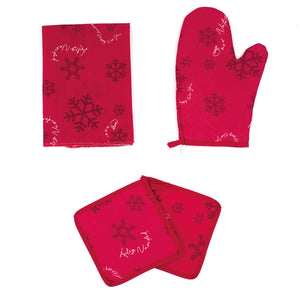 Set cucina natale decoro stella di natale