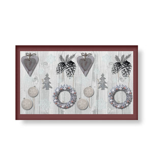 Tappeto five street natale decoro cuori e legno