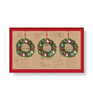 Tappeto five street natale decoro ghirlanda verde