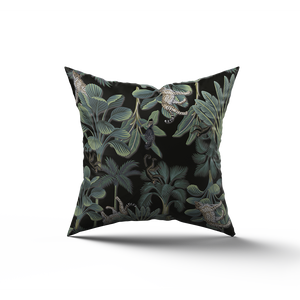 Cuscino salotto in vellutino decoro pantera