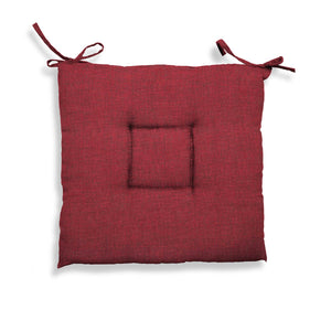 Cuscino creta trapuntato tinta unita rosso