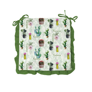Cuscino loneta decoro cactus quadrato