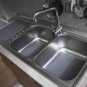 Tris tappetini lavello gemisofty decori tinta unita assortiti