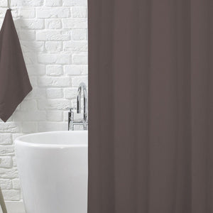 Tenda doccia in tinta unita marrone