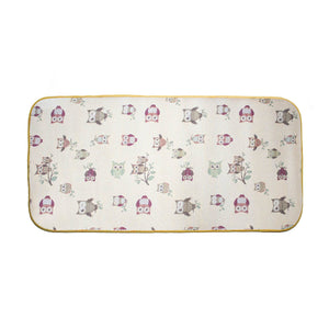Tappeto cucina Jacquard decoro gufo beige