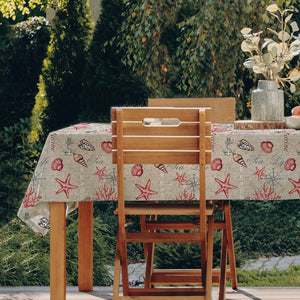 Tovaglia giamaica antimacchia decoro coralli