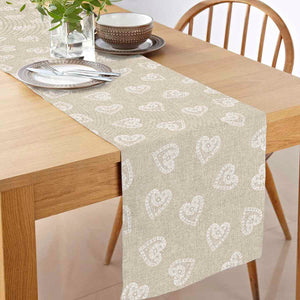 Runner shabby decoro cuori