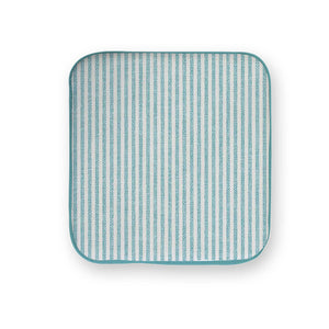 Cuscino lastrina shabby antiscivolo decoro righe piccole azzurro