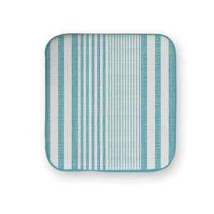 Cuscino lastrina shabby antiscivolo decoro millerighe azzurro