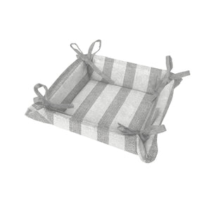 Portatutto shabby decoro righe grandi grigio