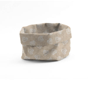 Portapane shabby decoro cuori