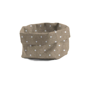 Portapane shabby decoro pois tortora