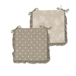 Cuscino con volant shabby decoro rose