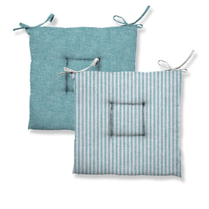 Cuscino creta shabby decoro righe piccole azzurro