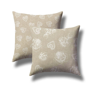 Cuscino salotto shabby decoro cuori