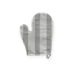 Guanto forno shabby decoro righe grandi grigio