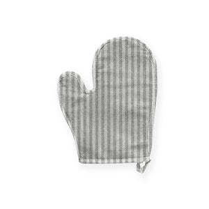 Guanto forno shabby decoro righe piccole grigio