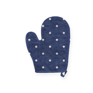 Guanto forno shabby decoro pois blu