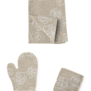 Set cucina shabby decoro rose