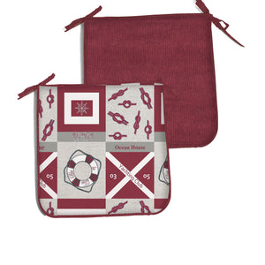 Cuscino bordato loneta ocean house