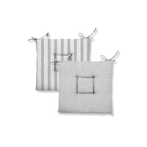 Cuscino creta filo green trapuntato righe grandi