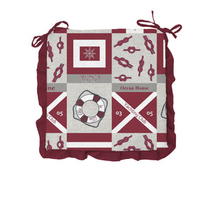 Cuscino con volant decoro ocean house